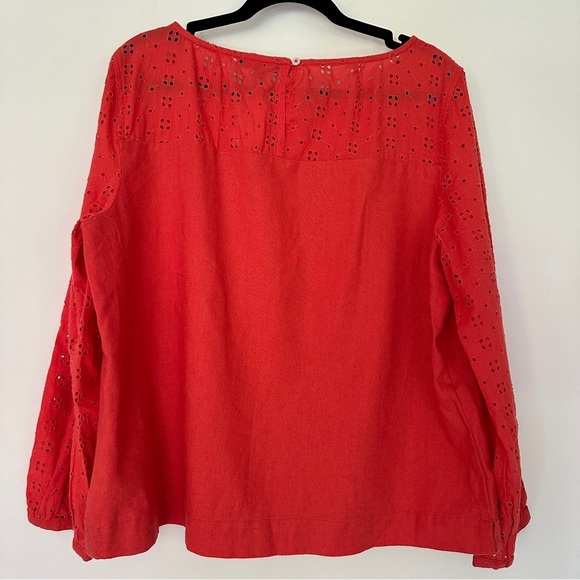 J.Crew Mercantile | Linen Blend Long Sleeve Blouse – Size L (NWT) - Picture 7 of 10